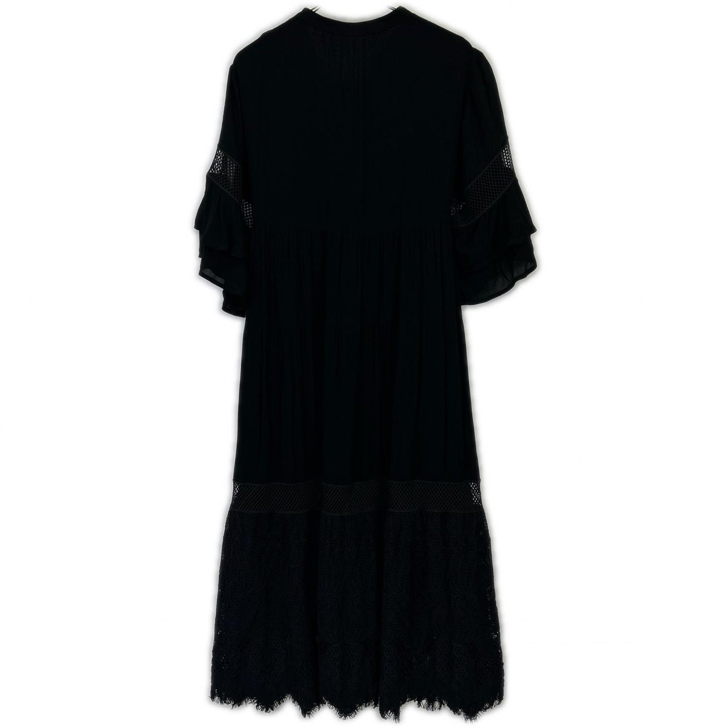 Grace Class 02232 31018-00 Black 23SS Scalloped Lace Maxi Dress
