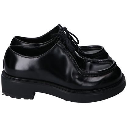 PRADA プラダ 23AW　2EG419 ﾌﾞﾗｯｸ ﾀﾞｲｱﾊﾟｿﾝ ｵﾍﾟｰｸﾌﾞﾗｯｼｭﾄﾞﾚｻﾞｰｼｭｰｽﾞ シューズ 8 1/2 メンズ