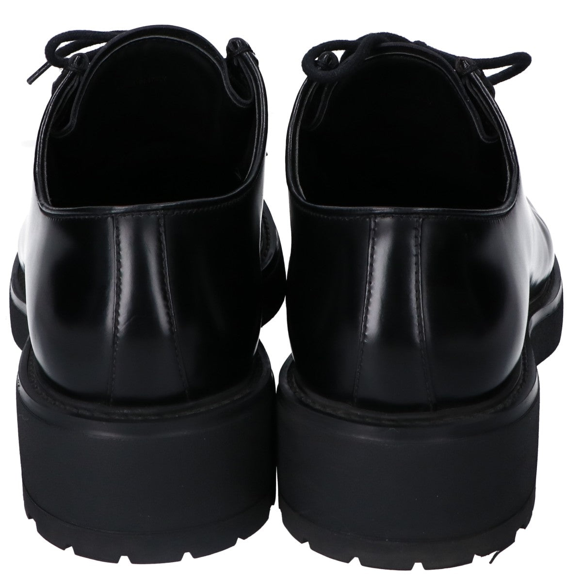 PRADA プラダ 23AW　2EG419 ﾌﾞﾗｯｸ ﾀﾞｲｱﾊﾟｿﾝ ｵﾍﾟｰｸﾌﾞﾗｯｼｭﾄﾞﾚｻﾞｰｼｭｰｽﾞ シューズ 8 1/2 メンズ