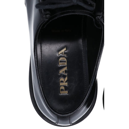 PRADA プラダ 23AW　2EG419 ﾌﾞﾗｯｸ ﾀﾞｲｱﾊﾟｿﾝ ｵﾍﾟｰｸﾌﾞﾗｯｼｭﾄﾞﾚｻﾞｰｼｭｰｽﾞ シューズ 8 1/2 メンズ
