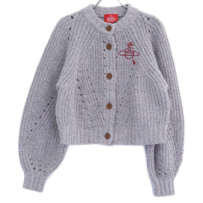VivienneWestwoodRedLabel ヴィヴィアンウエストウッドレッドレーベル 16-12-132023 オーブロゴ刺繍 ウール ローゲージ カーディガン トップス