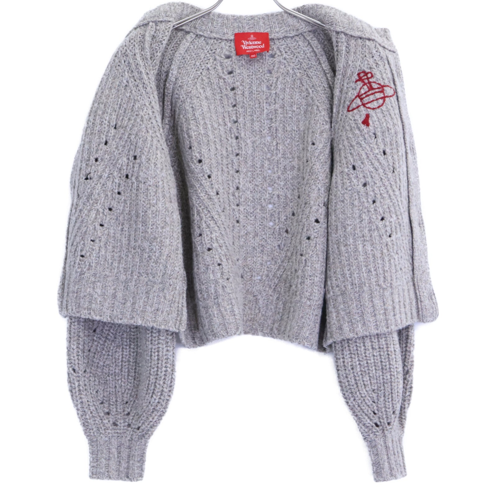 VivienneWestwoodRedLabel ヴィヴィアンウエストウッドレッドレーベル 16-12-132023 オーブロゴ刺繍 ウール ローゲージ カーディガン トップス