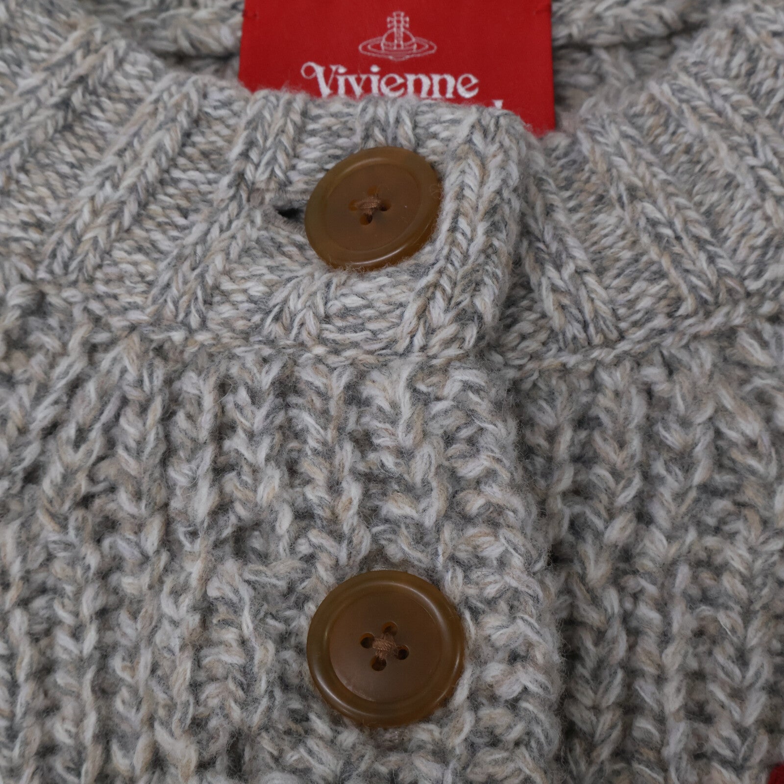 VivienneWestwoodRedLabel ヴィヴィアンウエストウッドレッドレーベル 16-12-132023 オーブロゴ刺繍 ウール ローゲージ カーディガン トップス