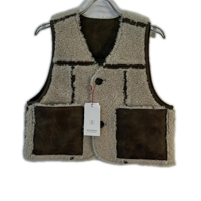 BEIGE 2-Way Boa Vest BLACK Vest for Women