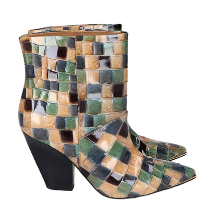 Tory Burch Multicolor Stained Glass Boots Shoes
