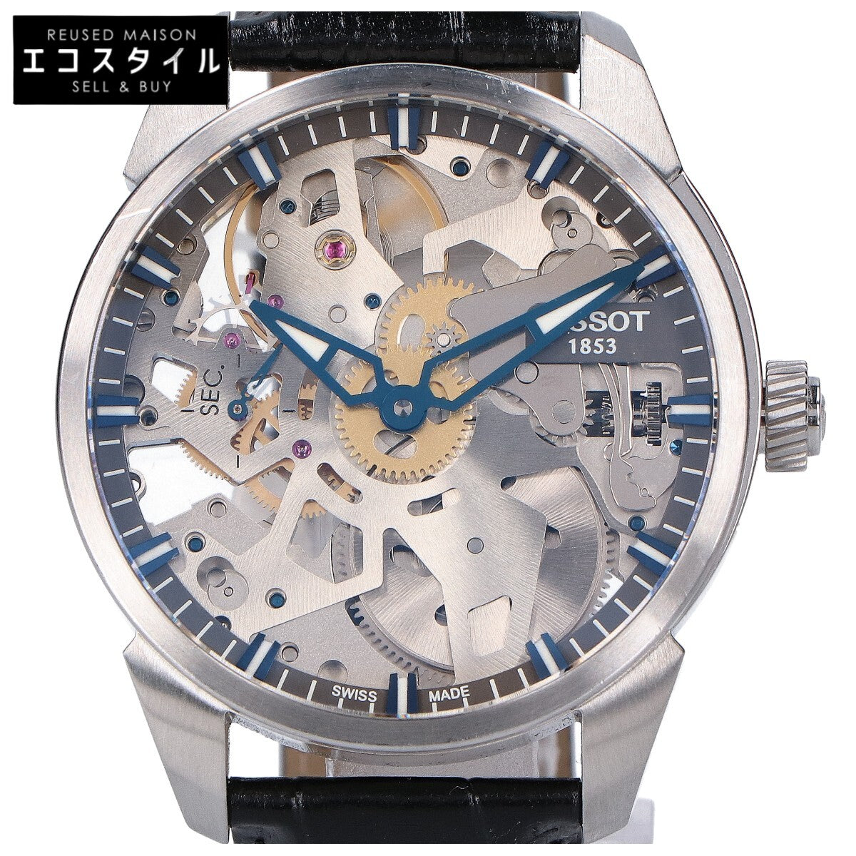 TISSOT ティソ T070.405.16.411.00 T-コンプリカシオン スケレッテ 43mm 手巻き腕時計 腕時計
