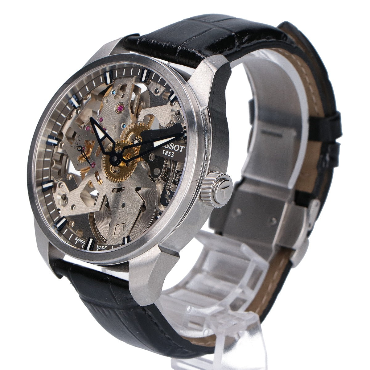 TISSOT ティソ T070.405.16.411.00 T-コンプリカシオン スケレッテ 43mm 手巻き腕時計 腕時計