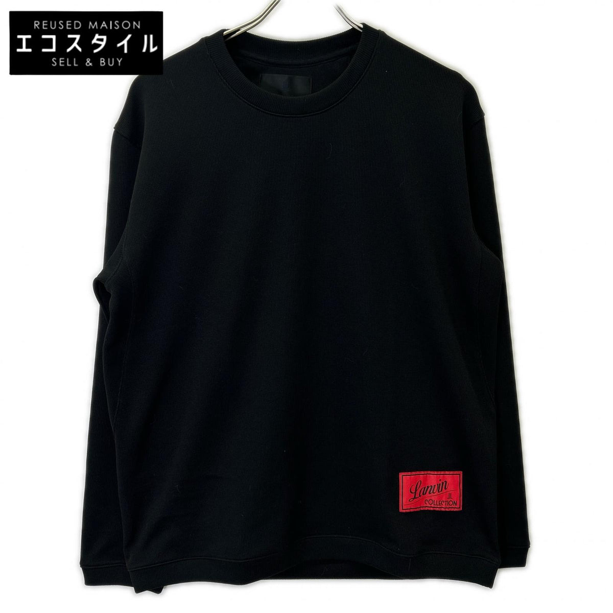 LANVIN COLLECTION Lanvin Collection 248501 black RIB JERSEY CREW NECK LS top top