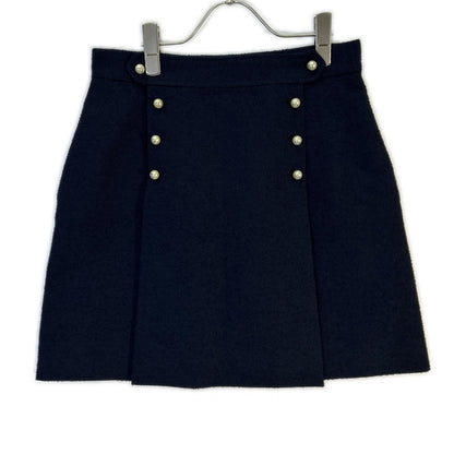 Christian Dior クリスチャンディオール 441J26A1761 ネイビー 24AW パールボタン リムーバブル セーラーパネル ミニスカート スカート