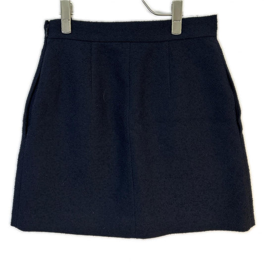 Christian Dior 441J26A1761 Navy 24AW Pearl Button Removable Sailor Panel Mini Skirt