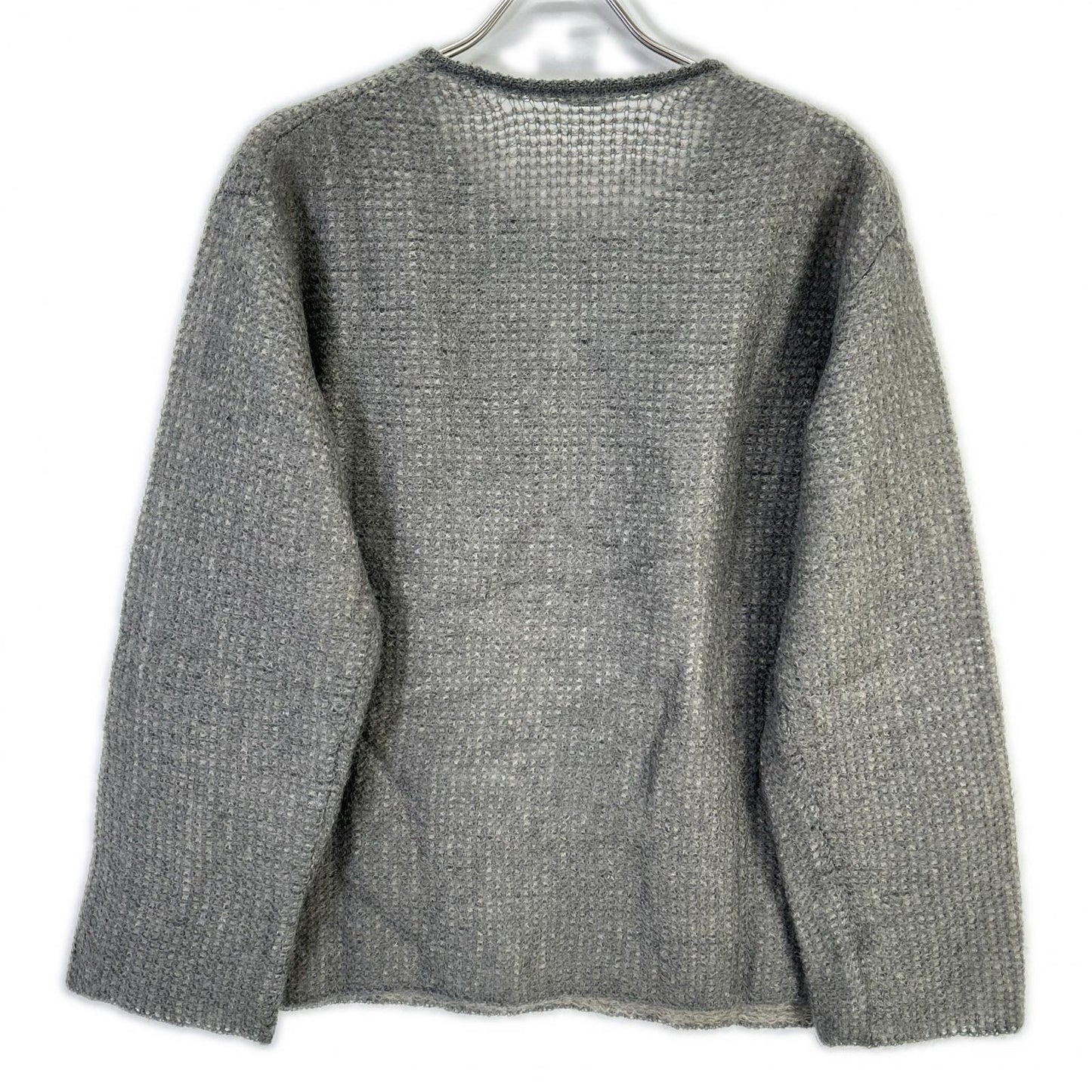 H BEAUTY＆YOUTH エイチビューティー＆ユース グレー MOHAIR NET KNIT PULLOVER ニット トップス