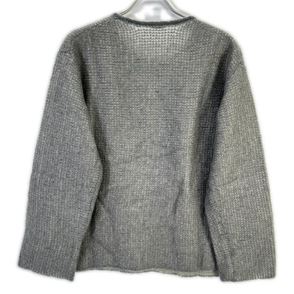 H BEAUTY＆YOUTH エイチビューティー＆ユース グレー MOHAIR NET KNIT PULLOVER ニット トップス