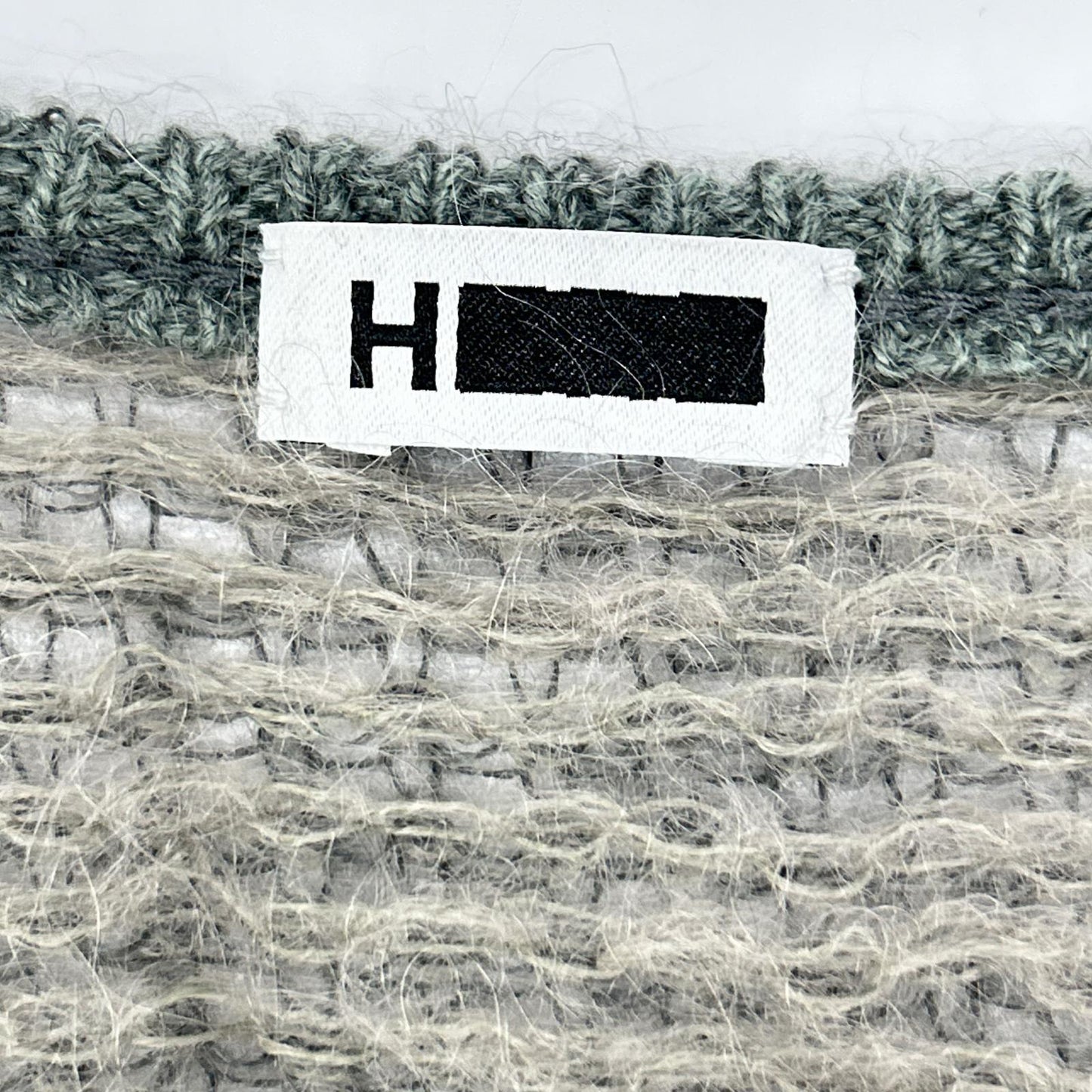 H BEAUTY＆YOUTH エイチビューティー＆ユース グレー MOHAIR NET KNIT PULLOVER ニット トップス