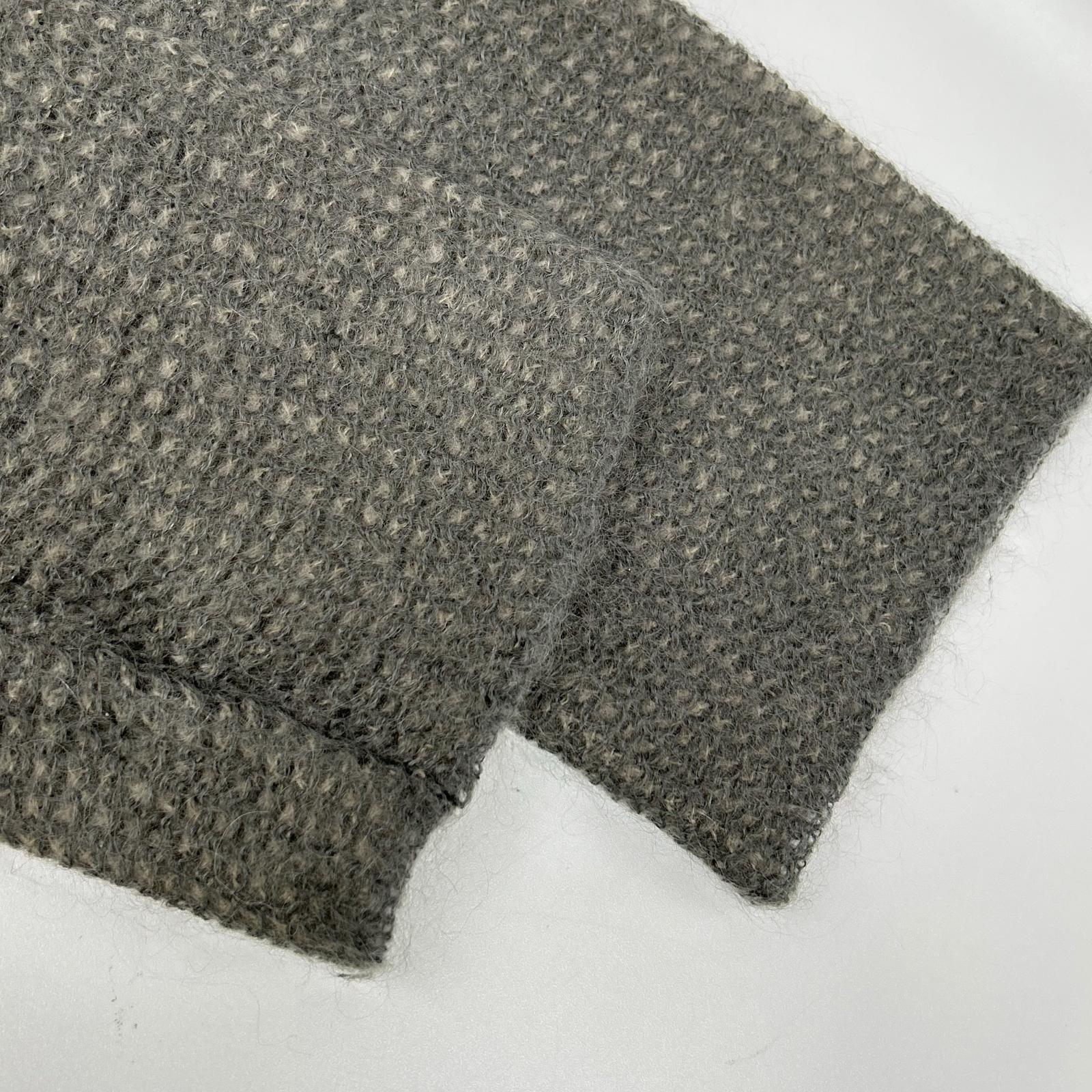 H BEAUTY＆YOUTH エイチビューティー＆ユース グレー MOHAIR NET KNIT PULLOVER ニット トップス