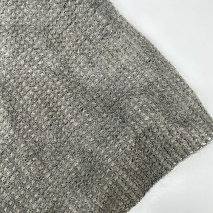 H BEAUTY＆YOUTH エイチビューティー＆ユース グレー MOHAIR NET KNIT PULLOVER ニット トップス