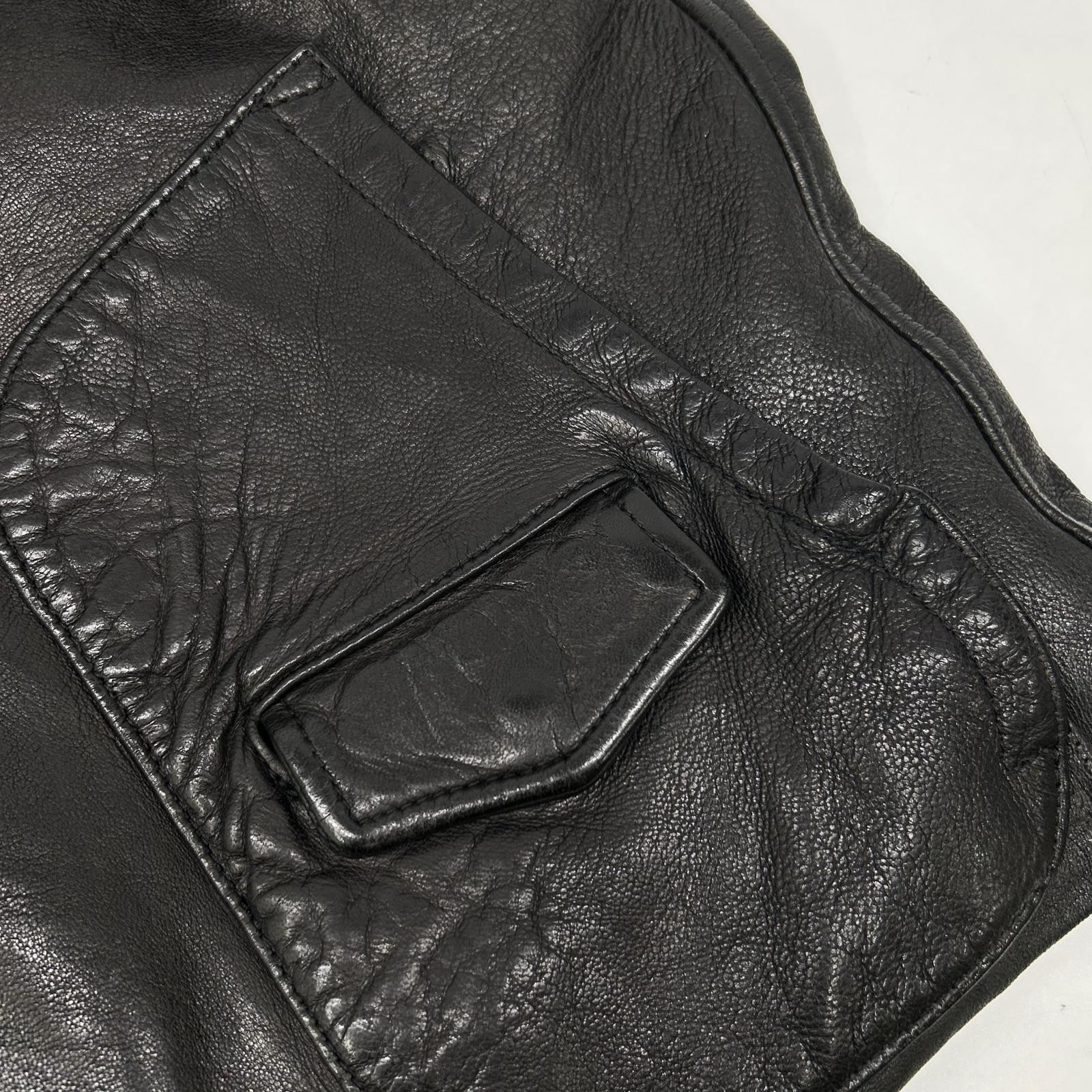 x RK Black Lamb Leather Double Rider's Jacket Jacket 2 Men's