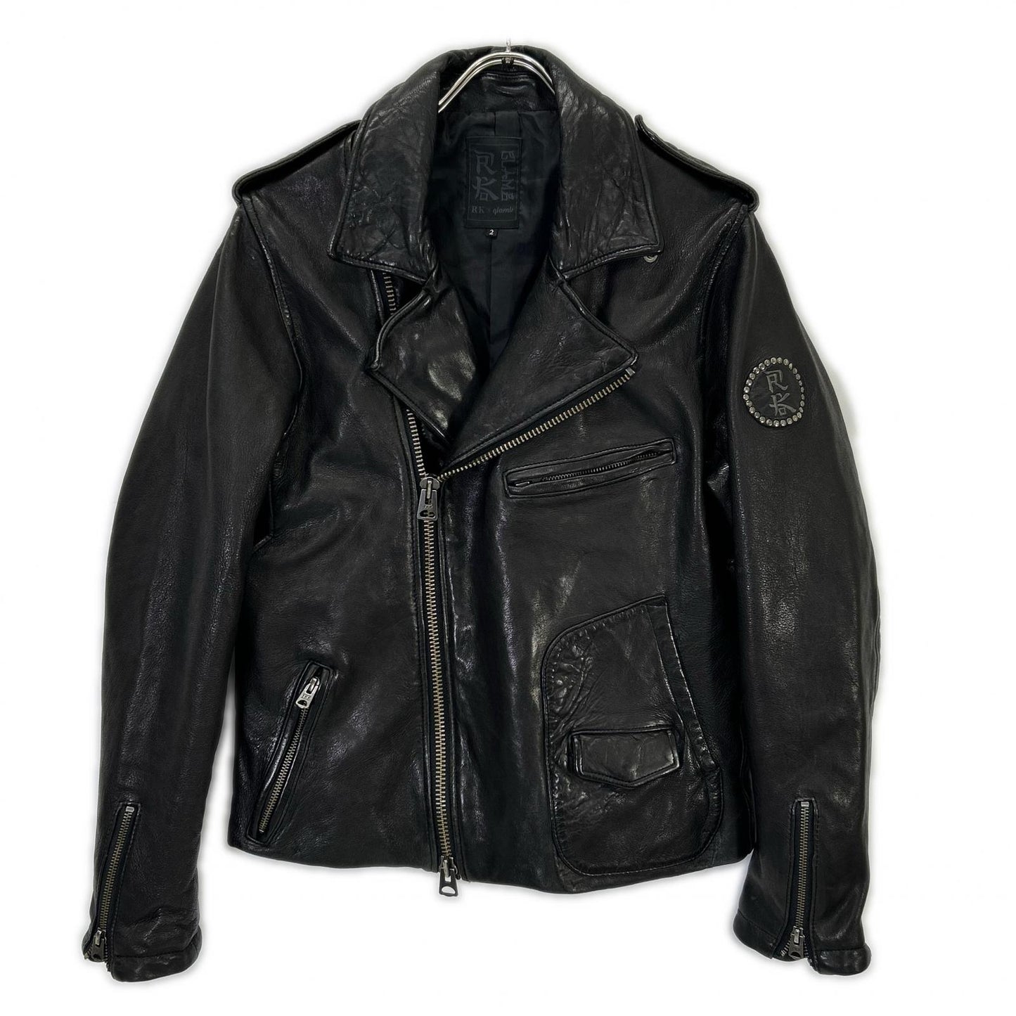 x RK Black Lamb Leather Double Rider's Jacket Jacket 2 Men's