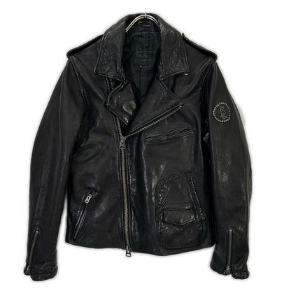 x RK Black Lamb Leather Double Rider's Jacket Jacket 2 Men's