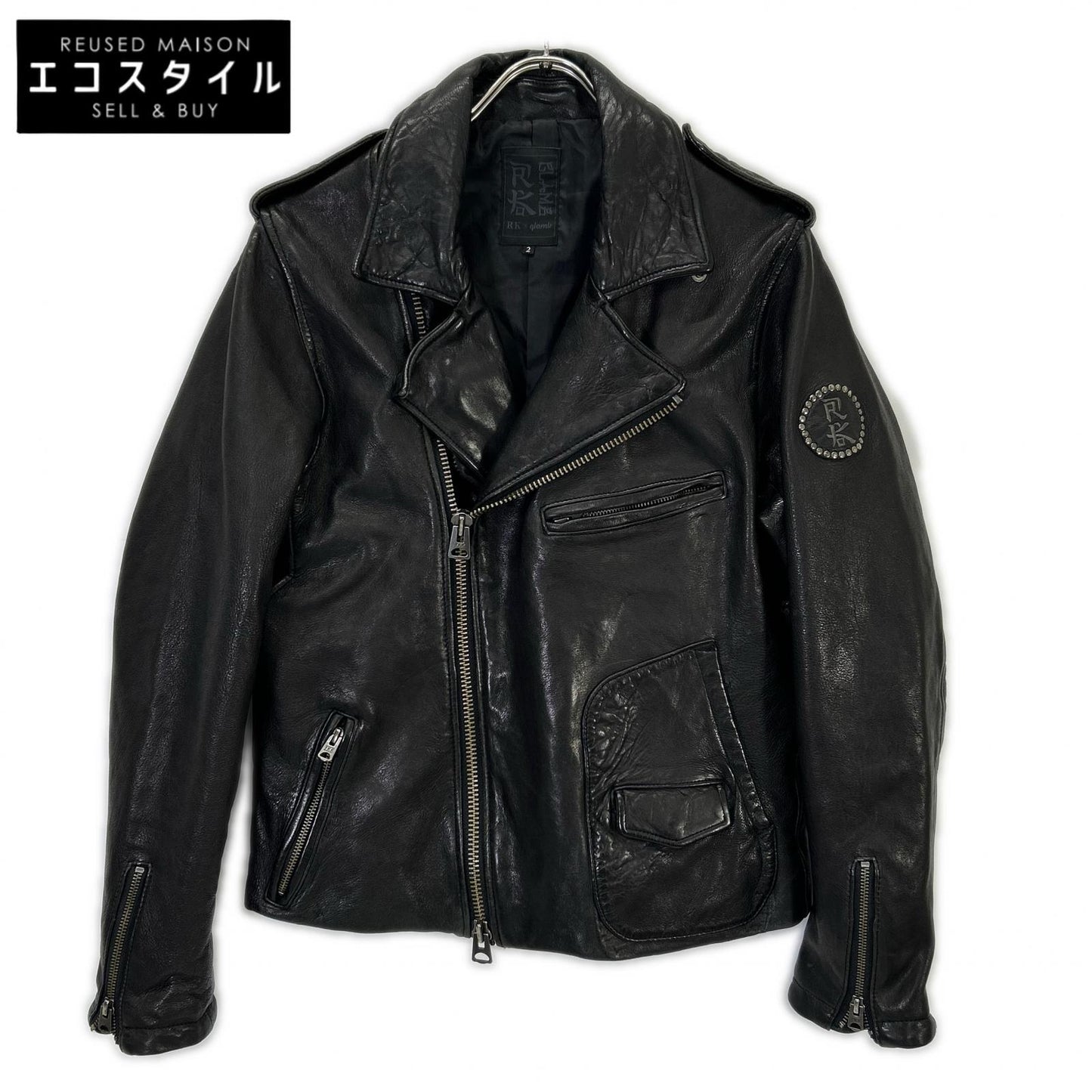 x RK Black Lamb Leather Double Rider's Jacket Jacket 2 Men's