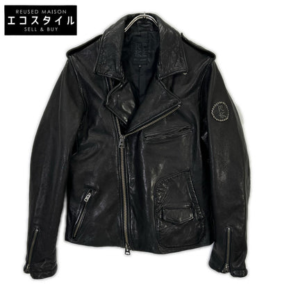x RK Black Lamb Leather Double Rider's Jacket Jacket 2 Men's