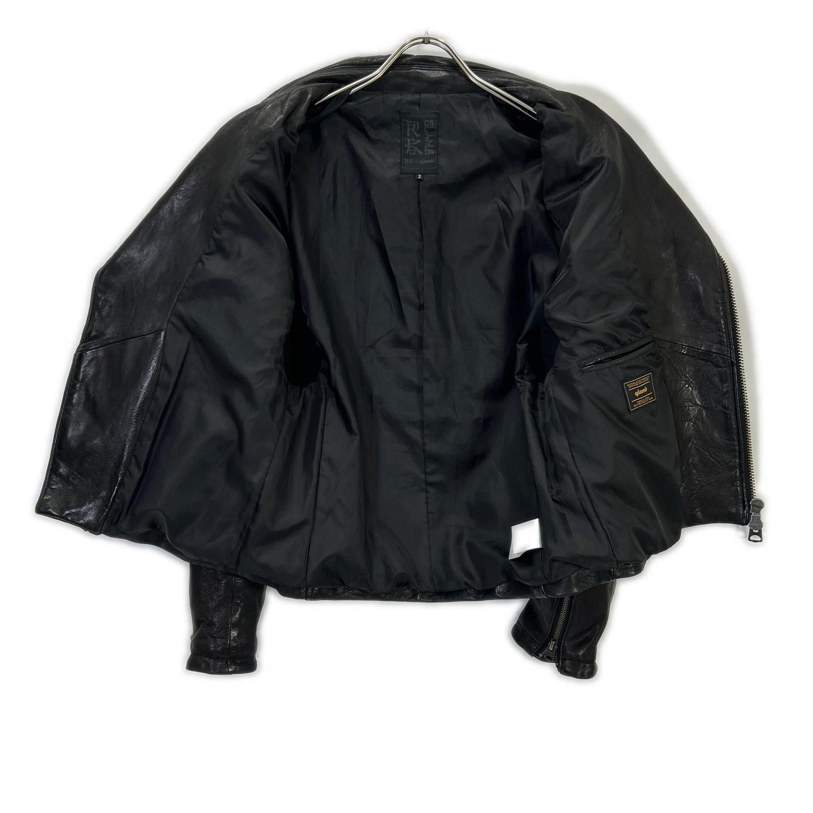 x RK Black Lamb Leather Double Rider's Jacket Jacket 2 Men's