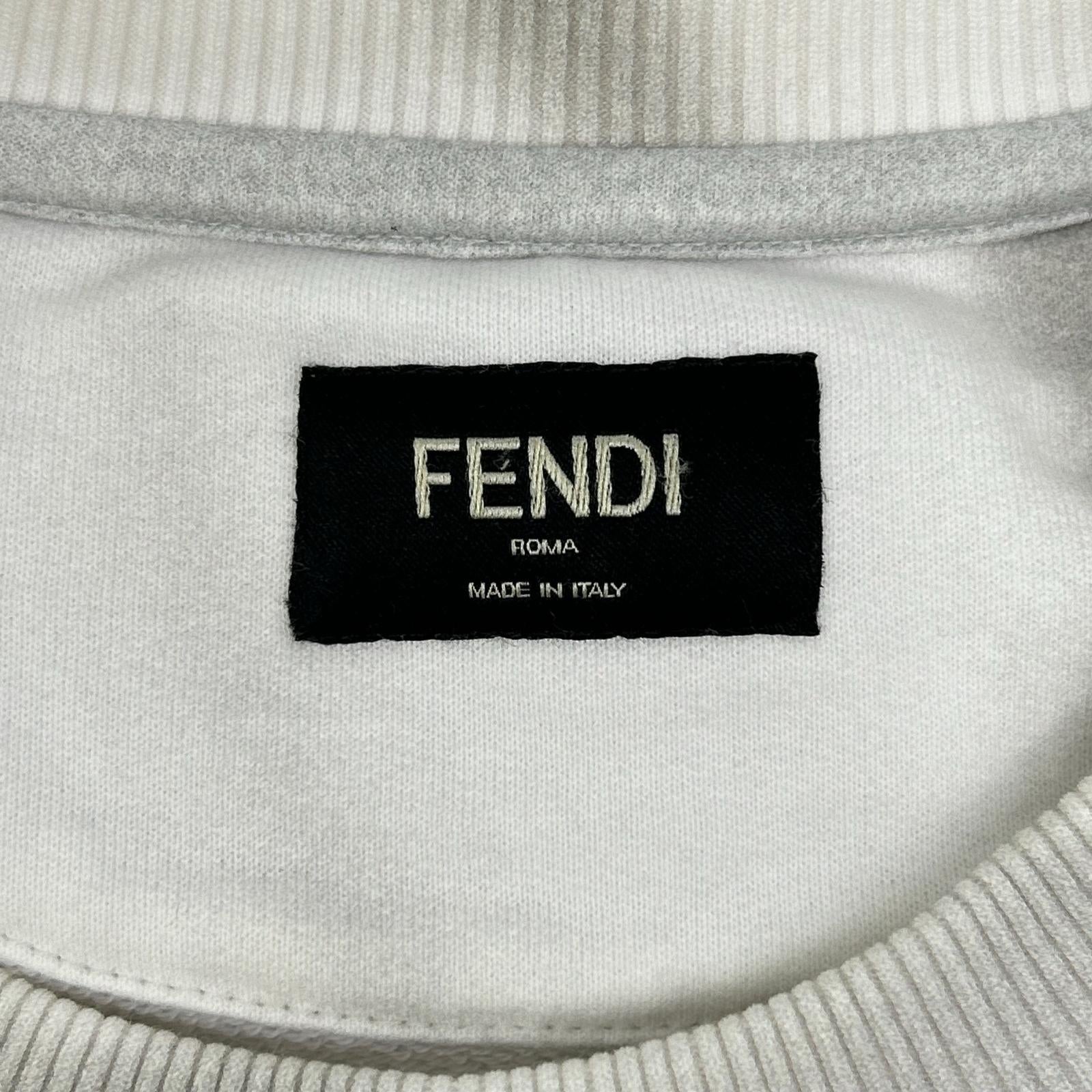 FENDI 芬迪 FY0178 AFRA 20年款 Logo花草阴影印花卫衣 上衣