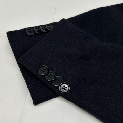 Navy Wool Diagonal Spolverino Coat 50 Men's