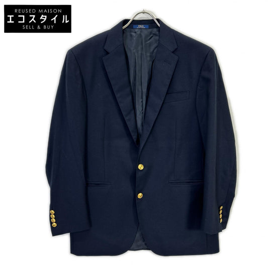 POLO RALPH LAUREN ポロ ラルフローレン 715512776001 ネイビー ウールツイル サイドベンツ 金釦 ブレザージャケット ジャケット