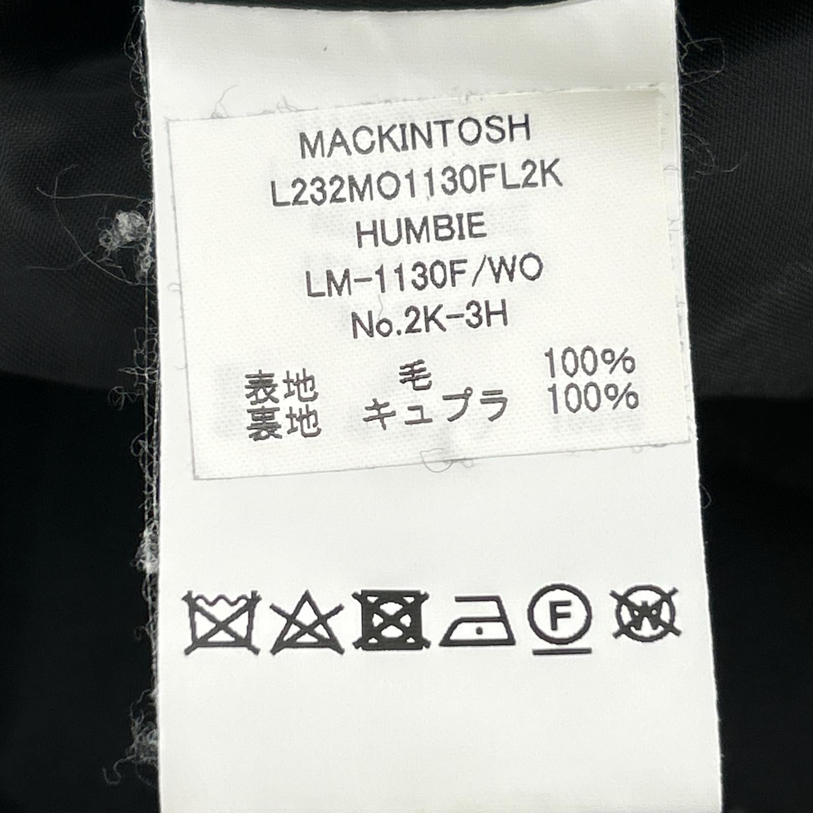 MACKINTOSH マッキントッシュ 23AW L232MO1130FL2K ブラック HUMBIE ステンカラーコート コート