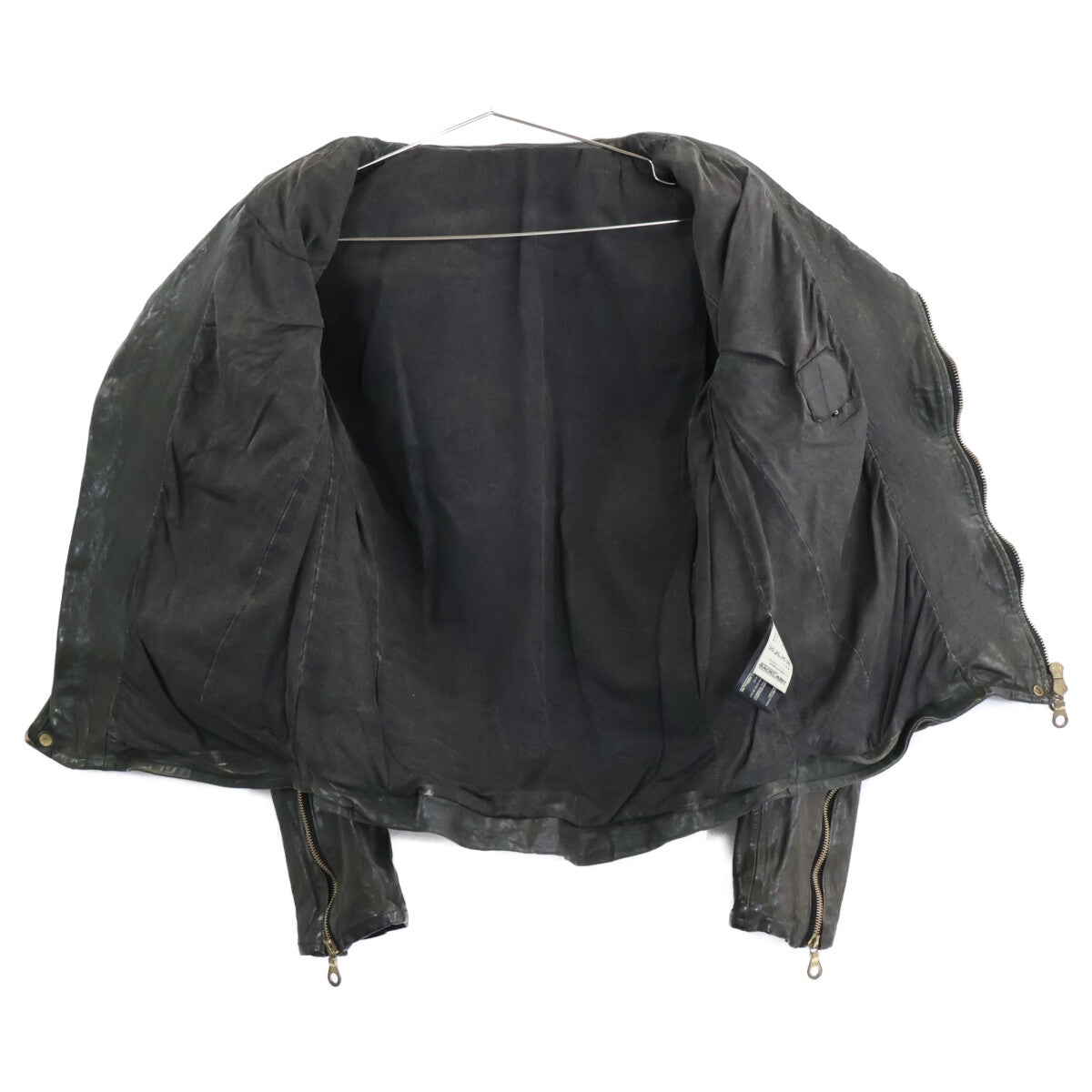 ISAMU KATAYAMA BACKLASH 1447-02 Belgian Shoulder Tannin Product-Dyed Double Rider's Jacket