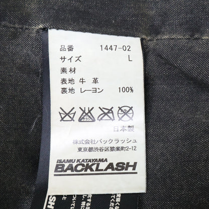 ISAMU KATAYAMA BACKLASH イサムカタヤマバックラッシュ 1447-02 ベルギーショルダータンニン製品染め ダブルライダースジャケット ジャケット
