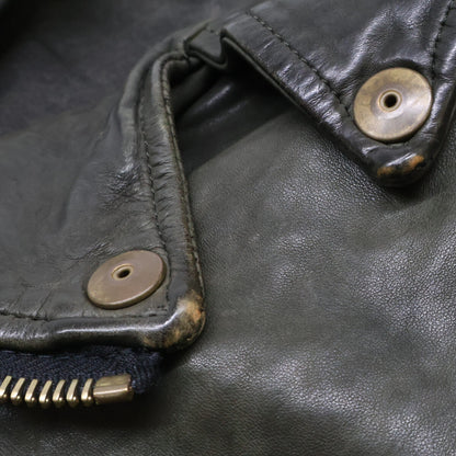 ISAMU KATAYAMA BACKLASH 1447-02 Belgian Shoulder Tannin Product-Dyed Double Rider's Jacket