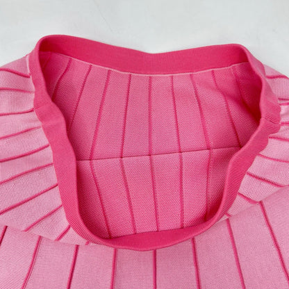 DRAWER Drawer Pink 6524-299-1404 18G Pleated Knit Skirt Skirt