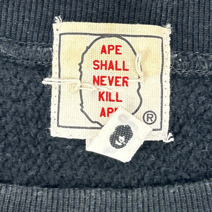 A BATHING APE Black Swarovski Logo Sweatshirt Top