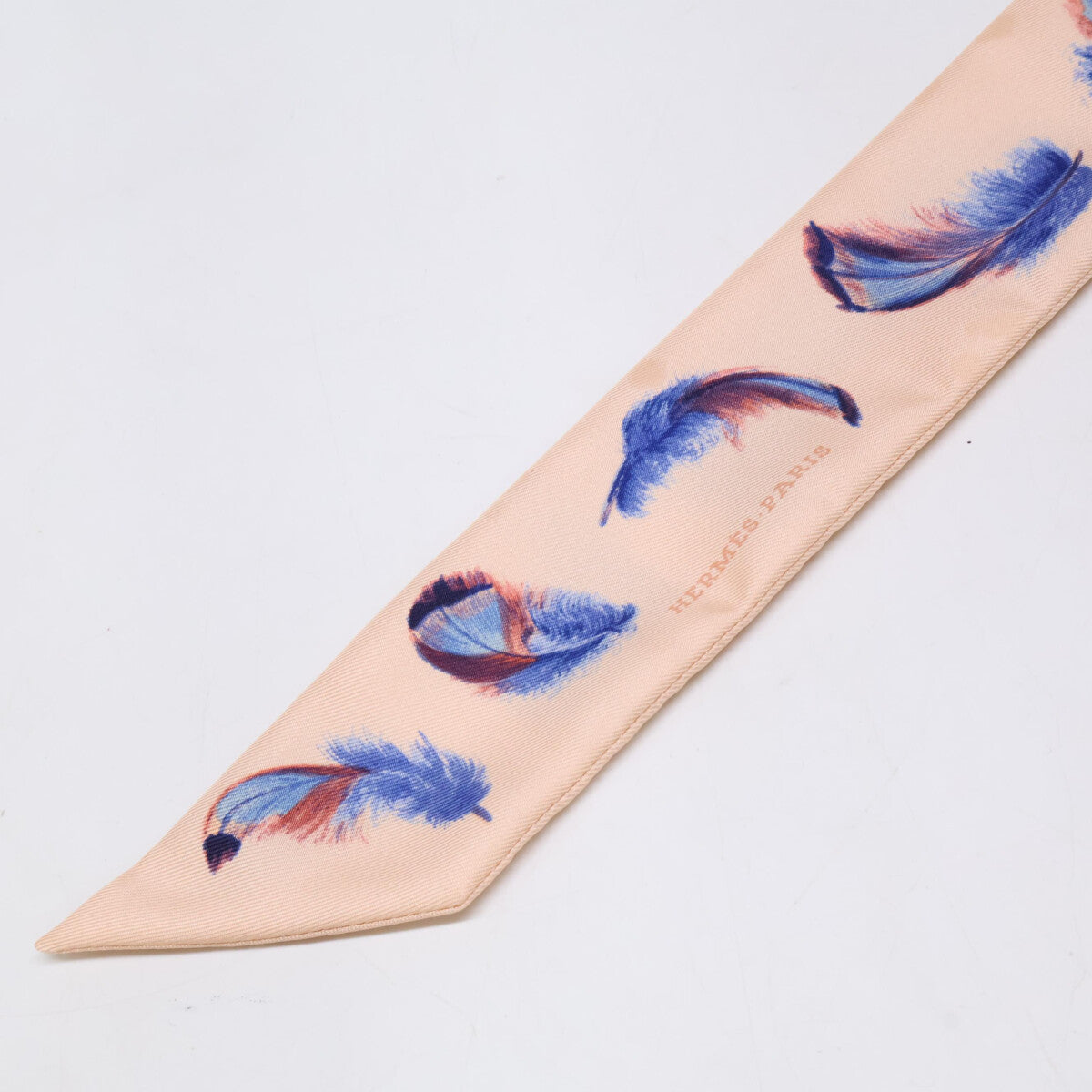 HERMES エルメス 【美品】フェザー シルク ツイリー スカーフ