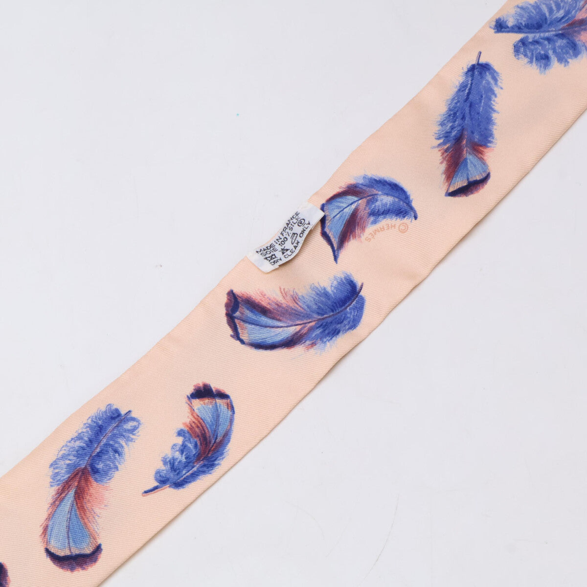 HERMES エルメス 【美品】フェザー シルク ツイリー スカーフ
