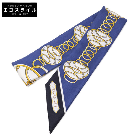 HERMES 【Mint condition】Lift Profile Silk Twilly Scarf