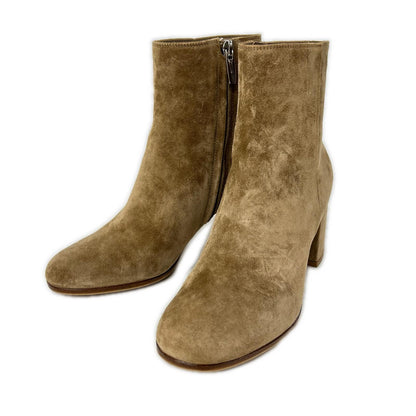 【美品】G70510 MARGAUX MID BOOTIE スエード アンクルブーツ シューズ 36 1/2 レディース
