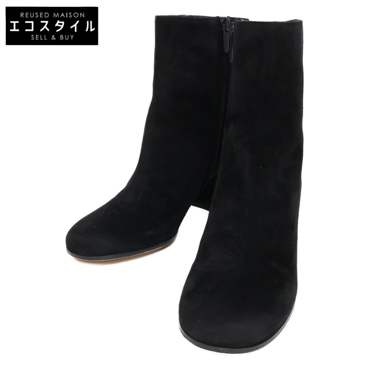 GIANVITOROSSI ジャンヴィトロッシ 【新品同様】G70510 MARGAUX MID BOOTIE スエード ヒールブーツ シューズ