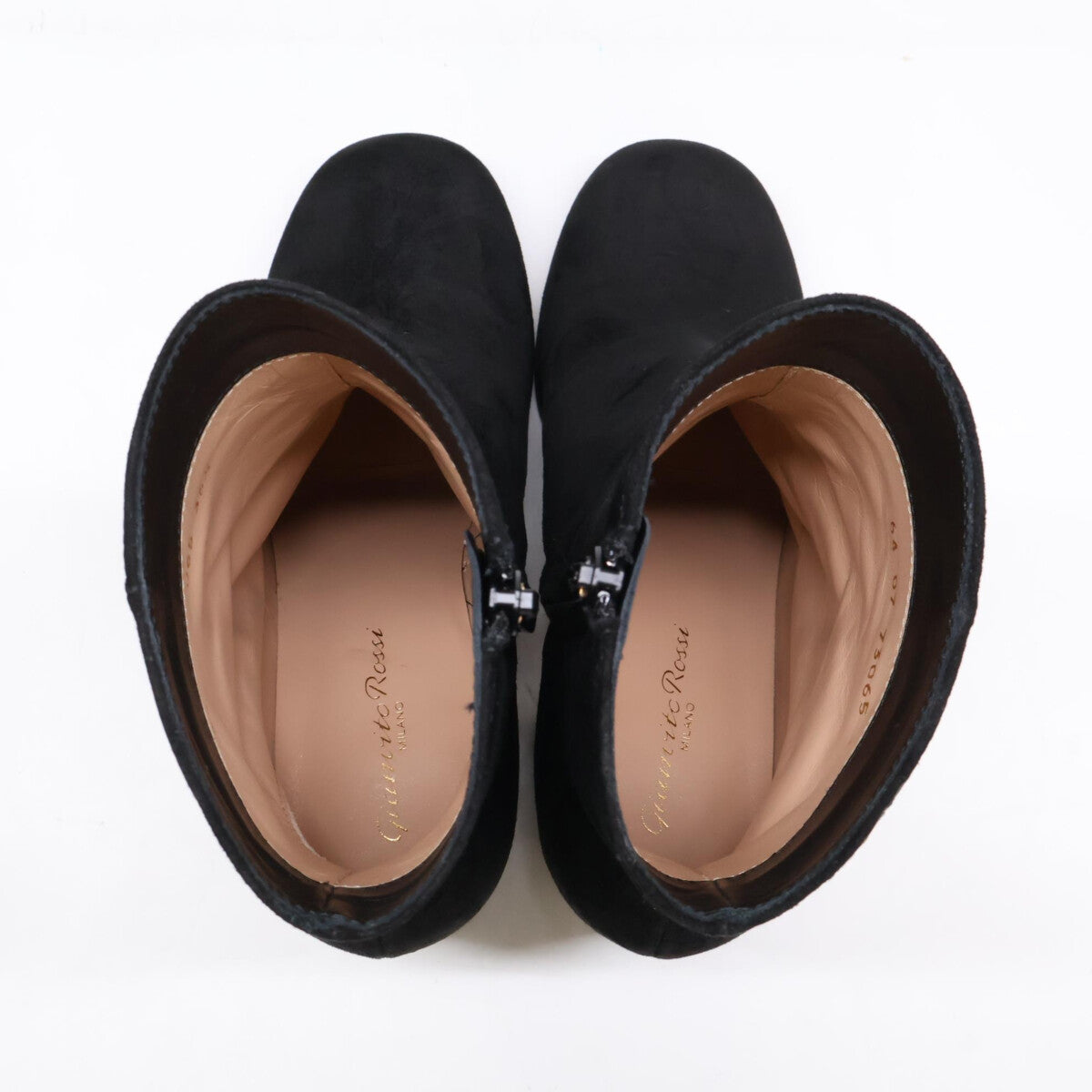 GIANVITOROSSI ジャンヴィトロッシ 【新品同様】G70510 MARGAUX MID BOOTIE スエード ヒールブーツ シューズ