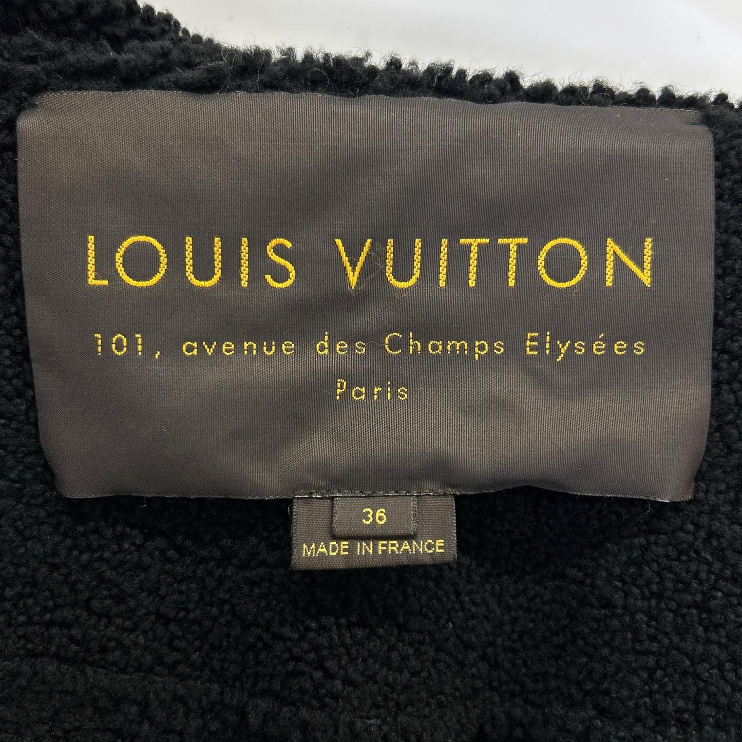 LOUIS VUITTON ルイヴィトン ラムレザー 裏ボア コート