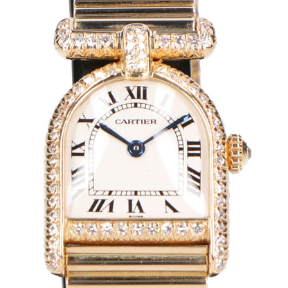 Cartier カルティエ 仕上げ済み 750 カランドレSM ダイヤ 金無垢 腕時計 腕時計