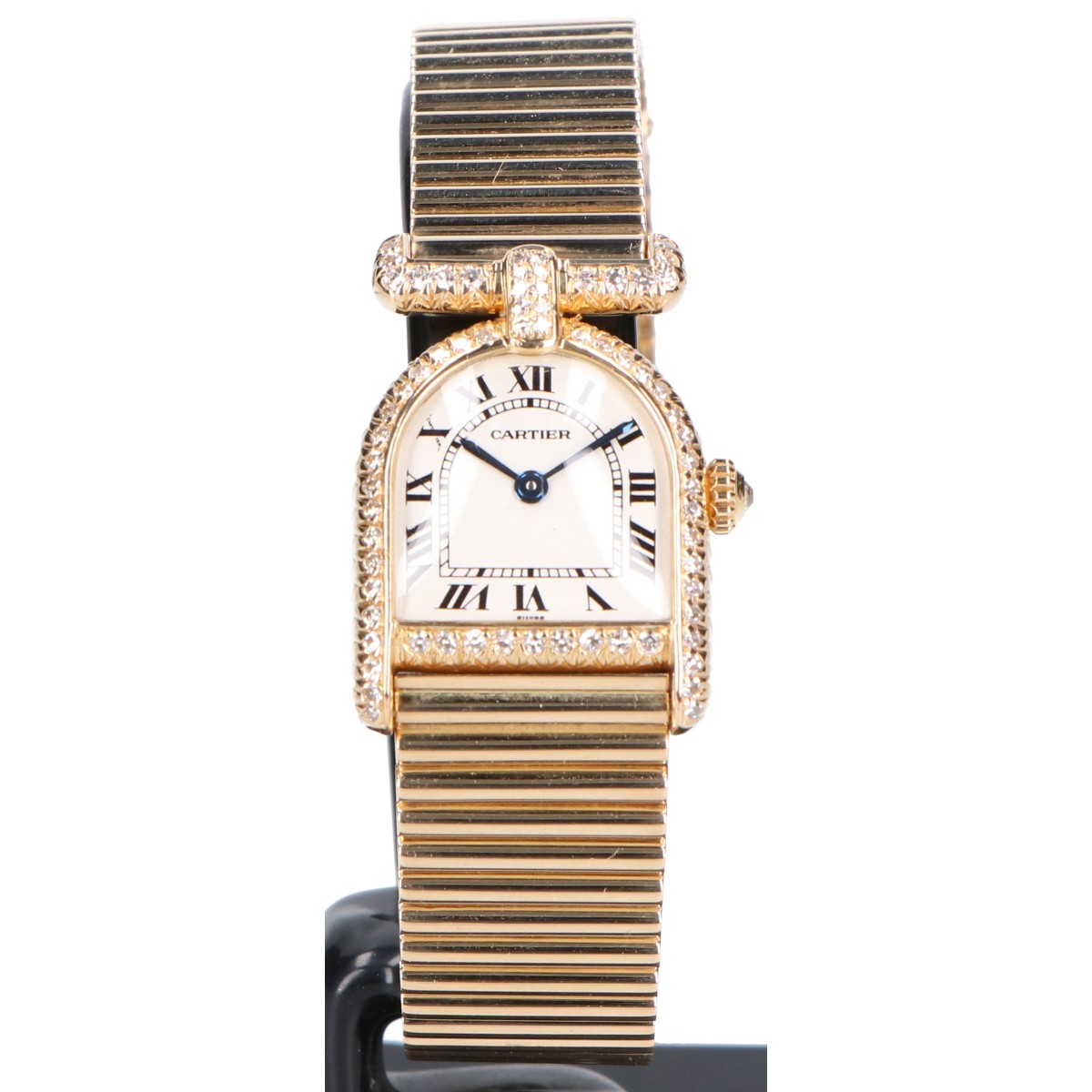 Cartier カルティエ 仕上げ済み 750 カランドレSM ダイヤ 金無垢 腕時計 腕時計