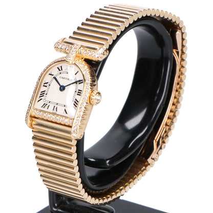 Cartier カルティエ 仕上げ済み 750 カランドレSM ダイヤ 金無垢 腕時計 腕時計