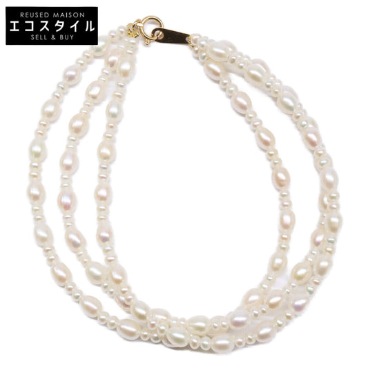 MIKIMOTO K18 Baroque Pearl Triple Strand Bracelet