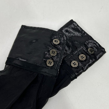 DOLCE&GABBANA ドルチェアンドガッバーナ ブラック SS0077 TN1AM コットン シアー ボウタイシャツ トップス