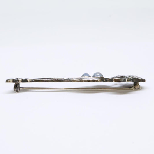 GEORG JENSEN George Jensen 181B 925S Moonstone Brooch