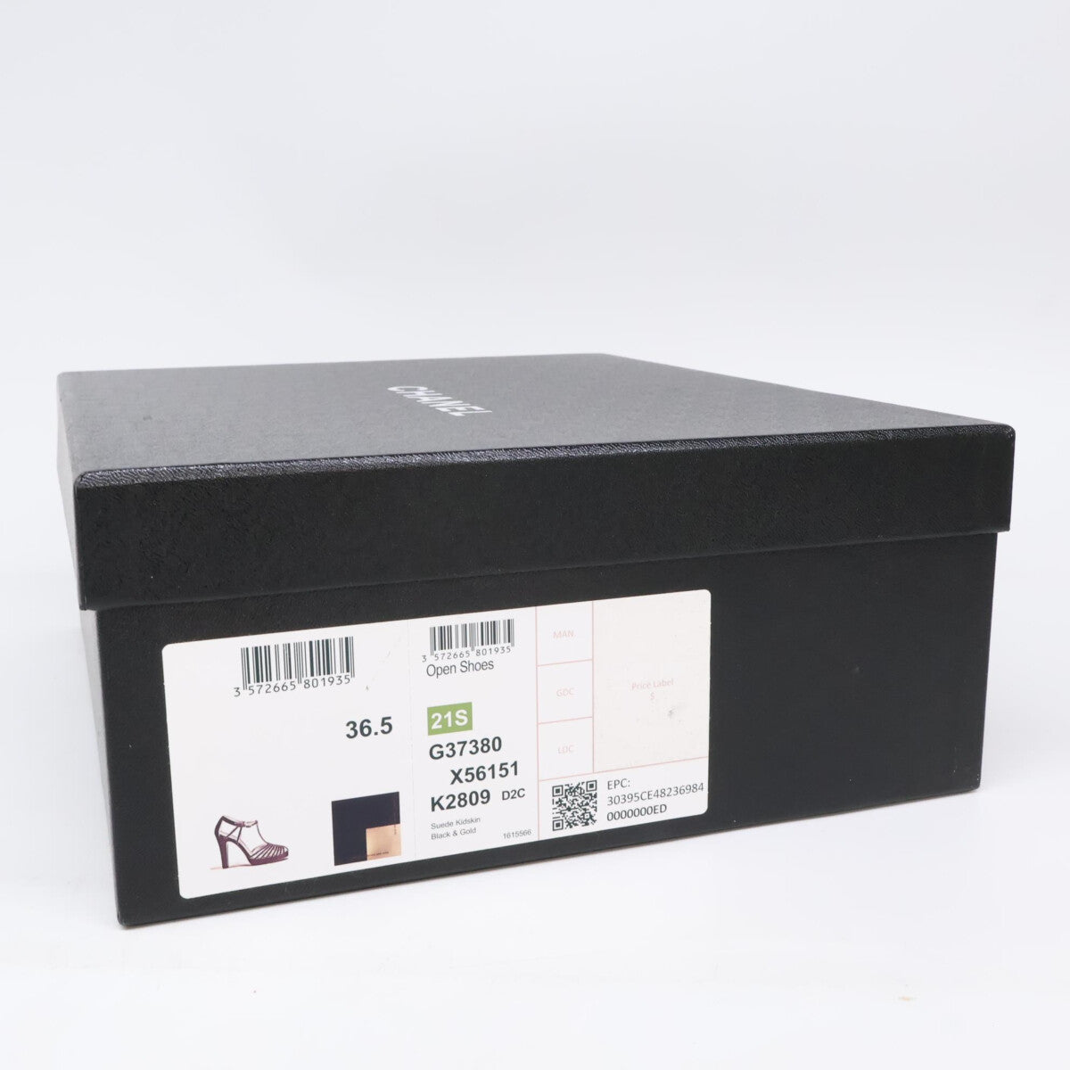 CHANEL シャネル G37380 ココマーク T ストラップ スエード ミュール シューズ