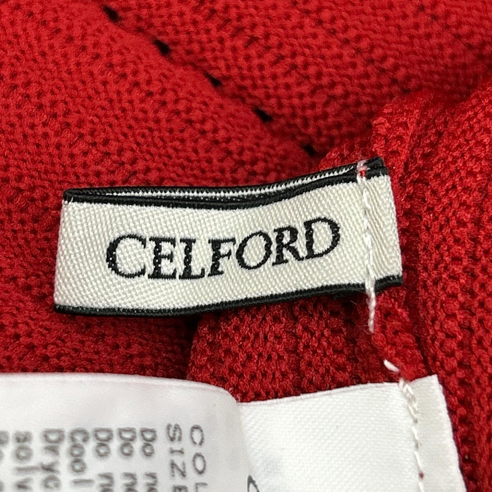 CELFORD セルフォード CWNO235058 レッド ロングスリーブディフォーメーションワンピース ワンピース