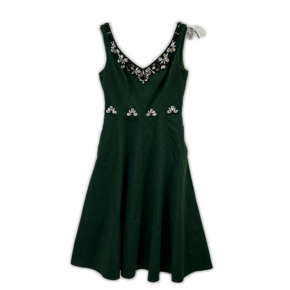 KA411C021 Green Embellished Faille Grace Dress One Piece 0 Ladies